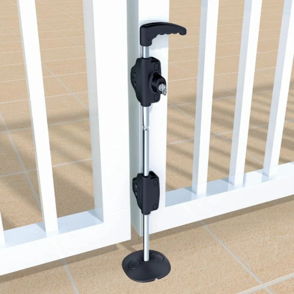 D&D Technologies LokkBolt Premium Drop Bolt for Metal Gates (Keyed-Alike) Black - Image 4