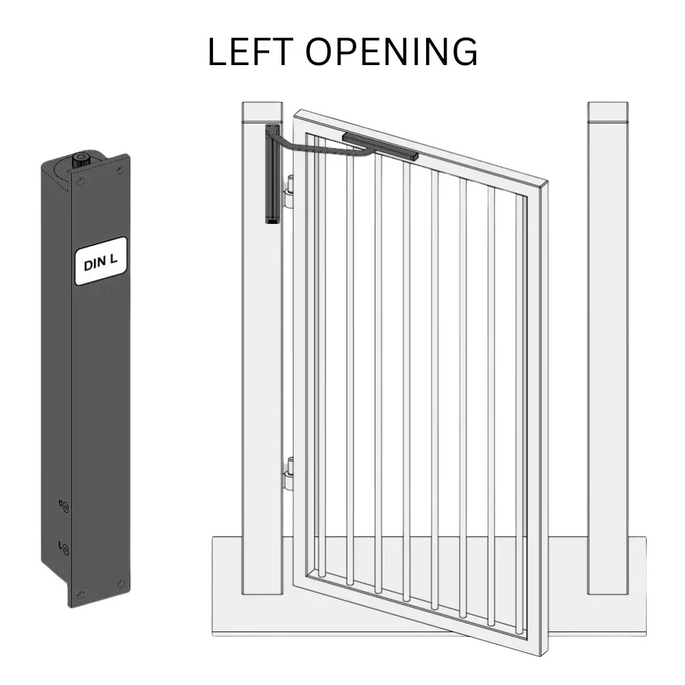 D&D SlimLine Vertical Gate Closer – Post Mount, Pull Side - Image 2