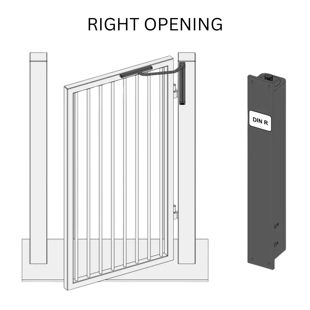 D&D SlimLine Vertical Gate Closer – Post Mount, Pull Side - Image 3