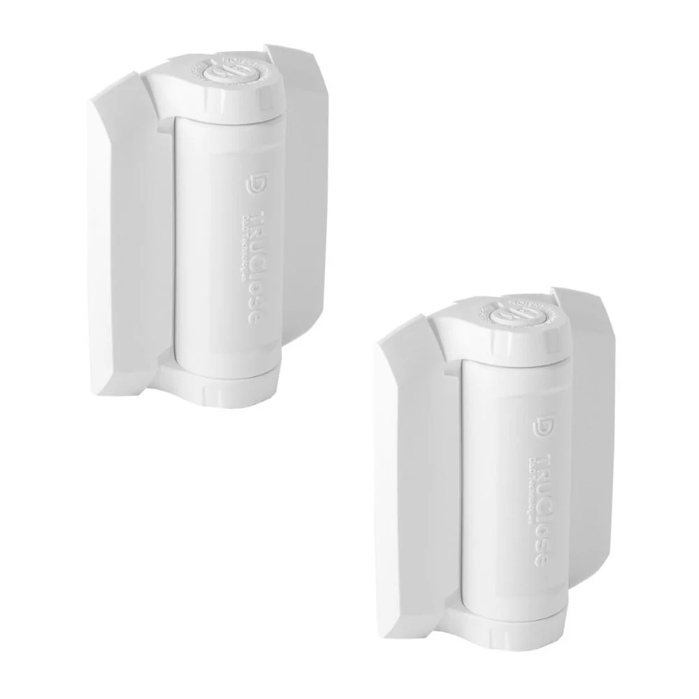 D&D Technologies TruClose Heavy Duty Self-Closing Hinge for Metal Gates (White) | DND-TCHD1AS3WT