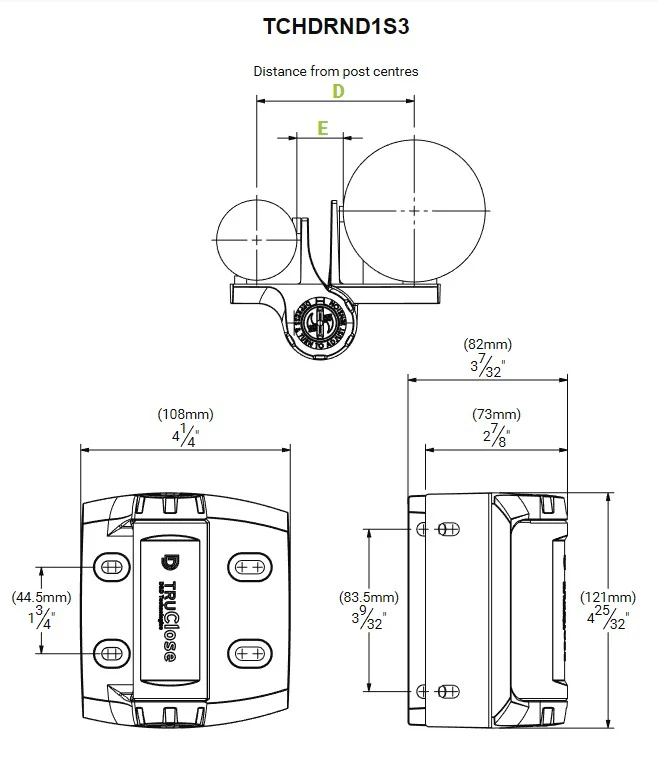 D&D Technologies TruClose Round Heavy-Duty Hinge (35 & 41MM) | DND-TCHDRND1S3 - Image 2