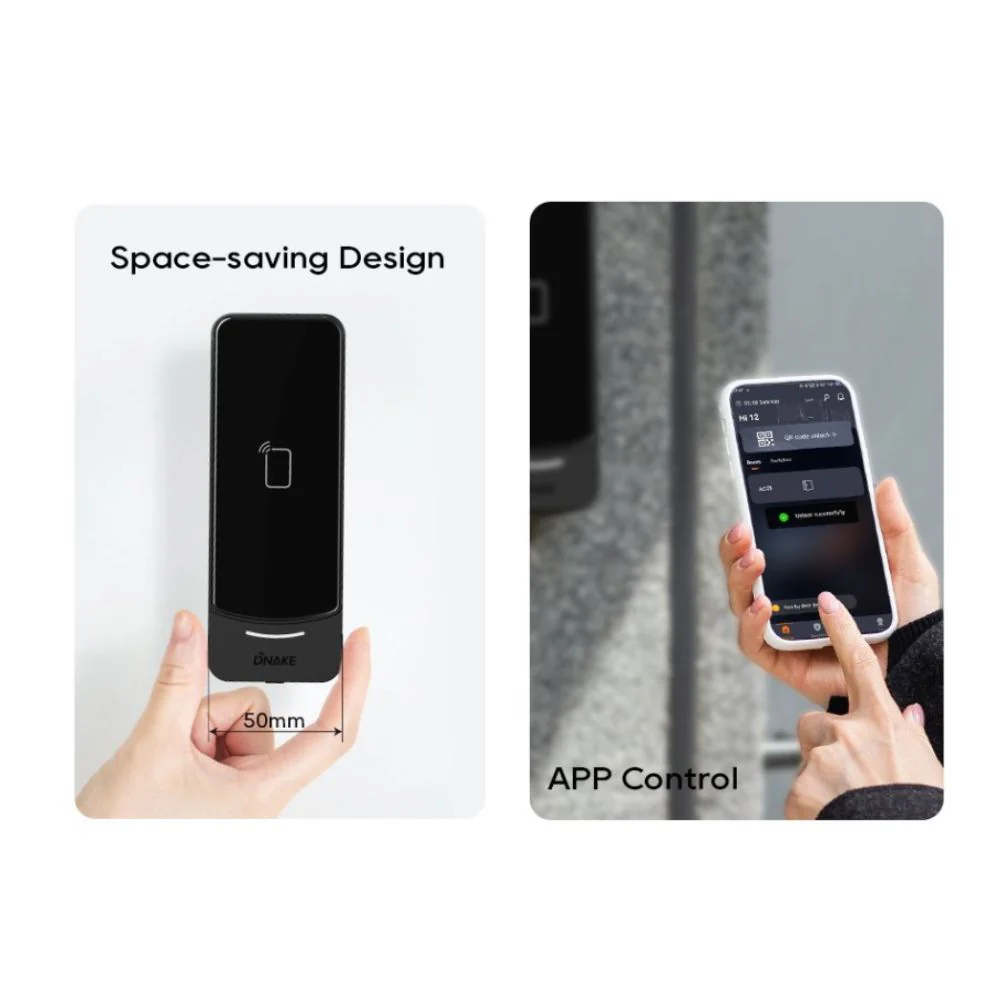DNAKE AC01 Smart Access Control Reader, RFID, NFC, Bluetooth, Phone App unlock, PoE or 12V, Flush Mount - Image 5
