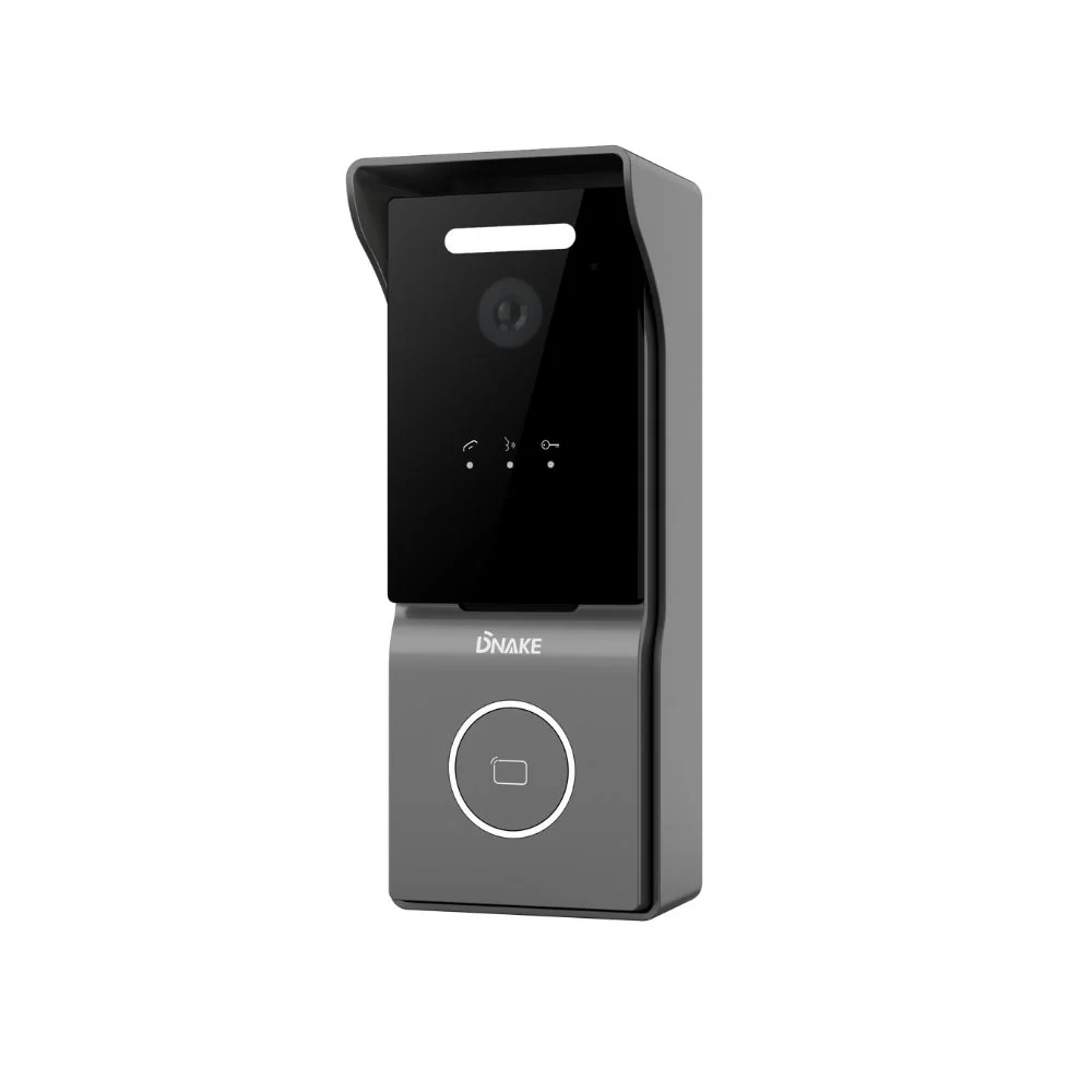 DNAKE C112A Wired Smart WiFi Video Doorbell with Key Fob Reader, 1080P HD Camera, Bluetooth, PoE or 12V, Surface Mount with 5 App License