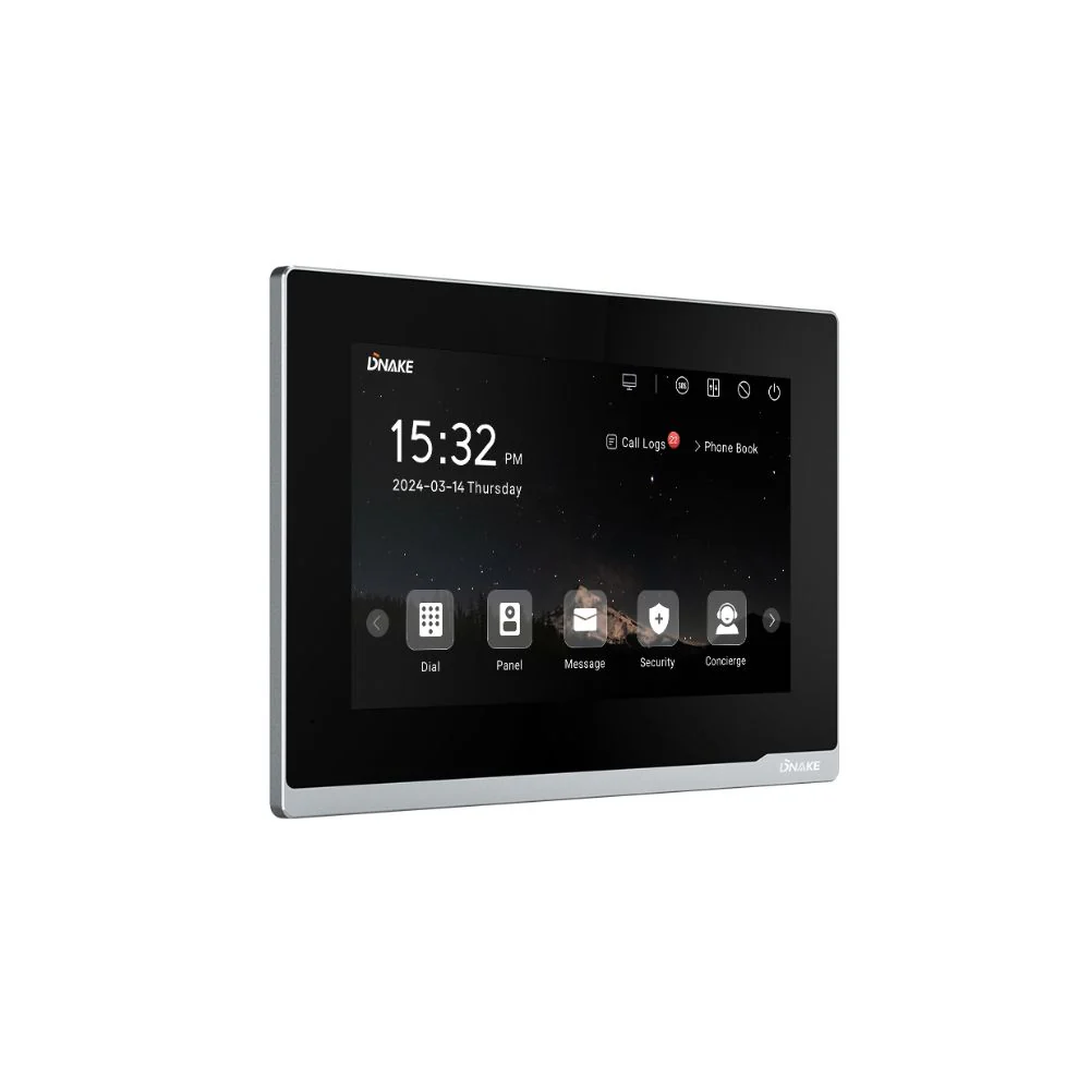 DNAKE E217W Smart WiFi Indoor Monitor with 7" Touch Screen and Microphone, IP Camera Monitoring, TF Card Supported, PoE or 12V with 5 App License