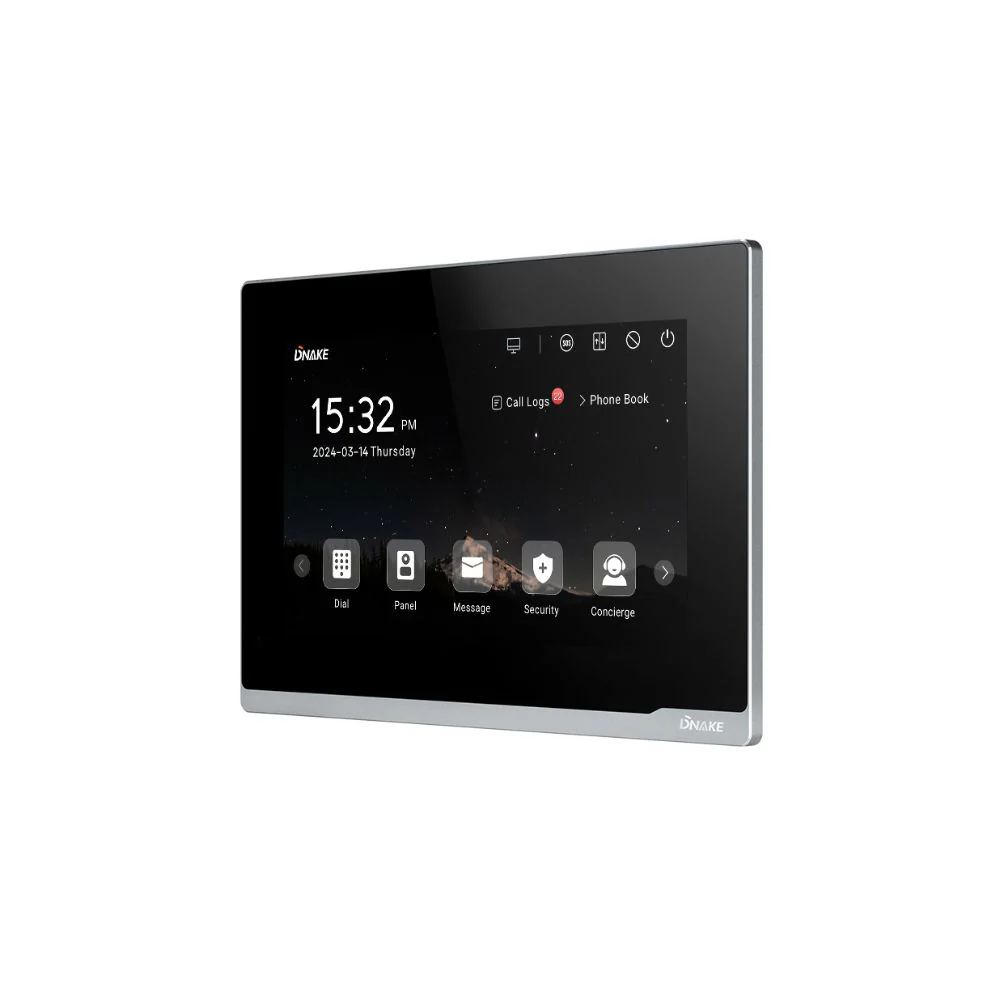 DNAKE E217W Smart WiFi Indoor Monitor with 7" Touch Screen and Microphone, IP Camera Monitoring, TF Card Supported, PoE or 12V with 5 App License - Image 2
