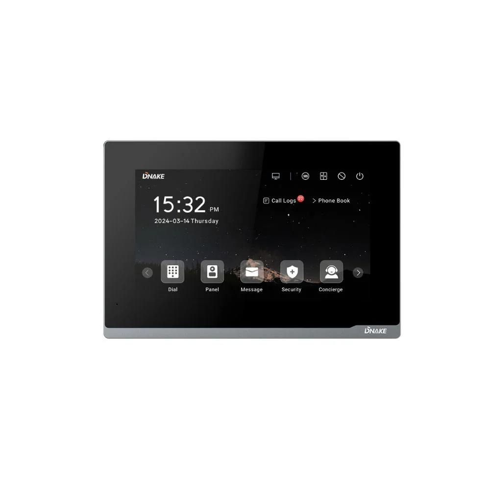 DNAKE E217W Smart WiFi Indoor Monitor with 7" Touch Screen and Microphone, IP Camera Monitoring, TF Card Supported, PoE or 12V with 5 App License - Image 3