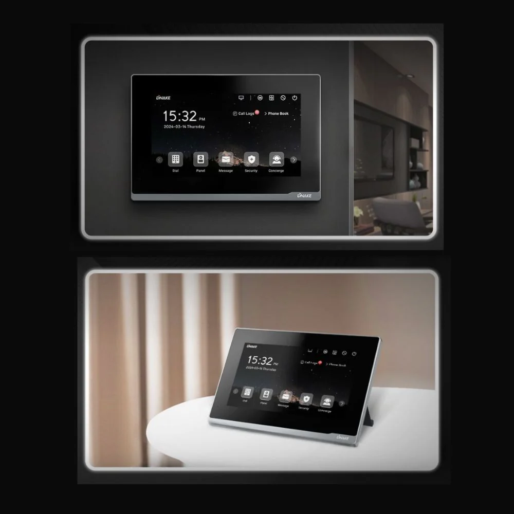 DNAKE E217W Smart WiFi Indoor Monitor with 7" Touch Screen and Microphone, IP Camera Monitoring, TF Card Supported, PoE or 12V with 5 App License - Image 4