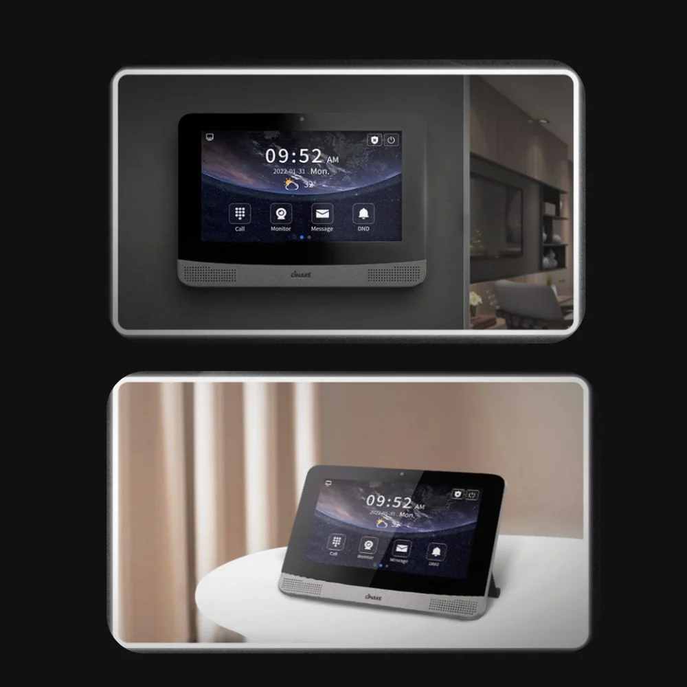 DNAKE H618 Wired Smart WiFi Indoor Monitor with 10" Touch Screen and Microphone, IP Camera Monitoring, TF Card Supported, PoE or 12V with 5 App License - Image 5