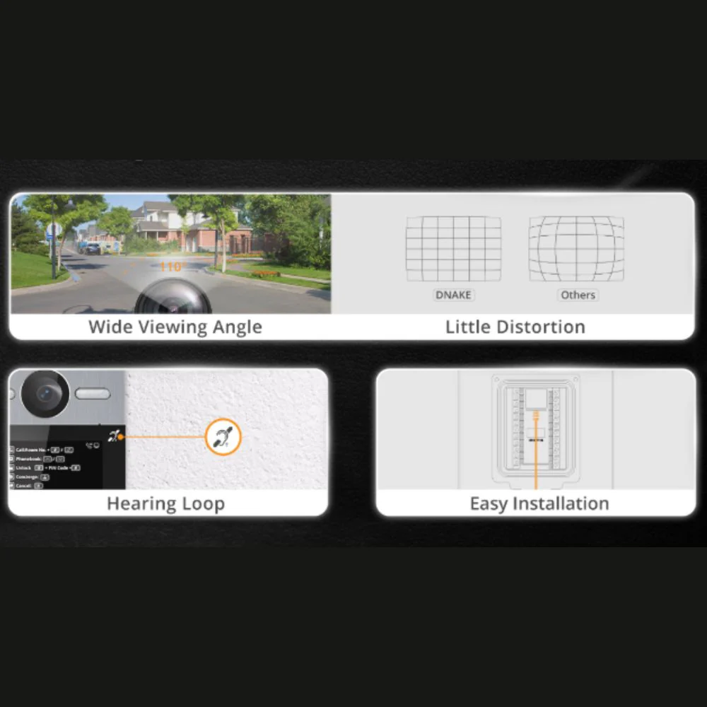 DNAKE S215 Smart Intercom System with 4.3" Screen and Physical Keypad, Weatherproof, Cloud-Based, PoE or 12V,Surface Mount with 5 App License - Image 6