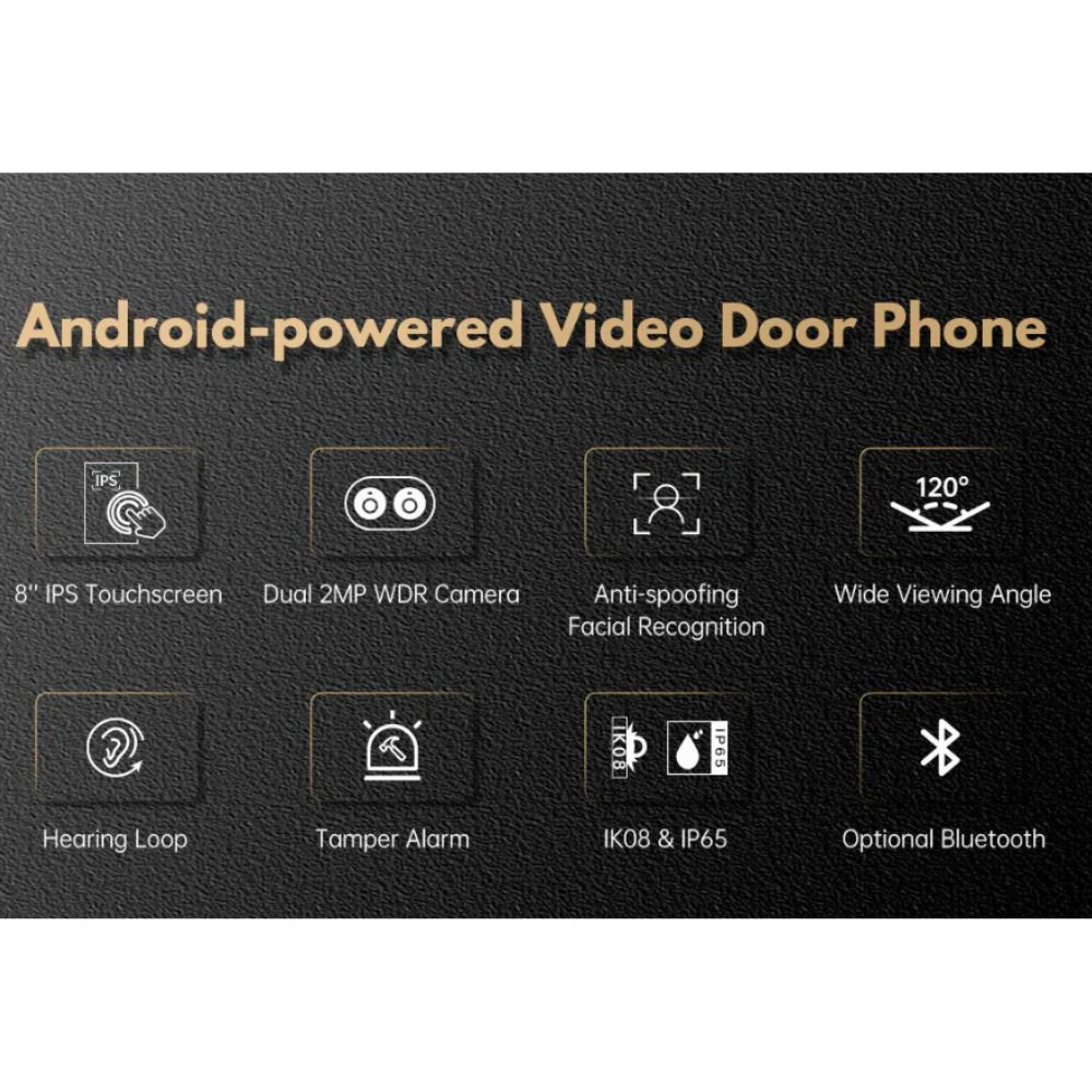 DNAKE S617 Smart Intercom System with 8” Touch Screen, Facial Recognition, Weatherproof, Cloud-Based, PoE or 12V, Surface Mount with 5 App License - Image 6