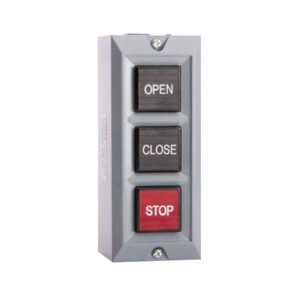 Doorking 3-button Control Station - NC Stop Circuit | DKS-1200-016