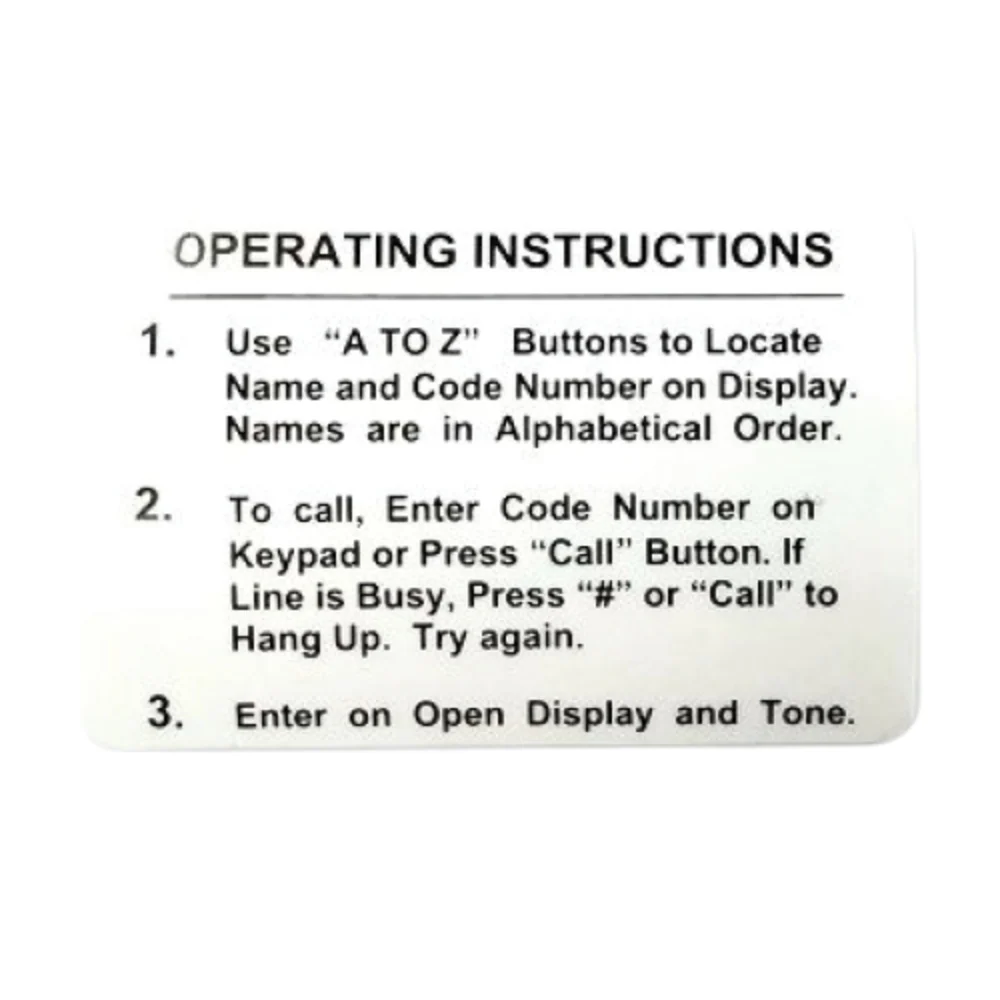 Doorking Label | DKS-2599-185