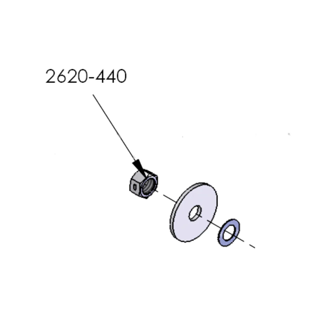 Doorking Nut Hex 1/2-13 GR8 For 1601 Barrier Gate Operator | DKS-2620-440