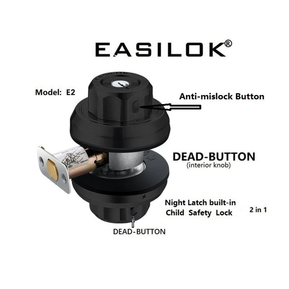 Easilok Twin-Lock Keyed Alike Combo Dimple Keyway | ESK-E2-Black - Image 4