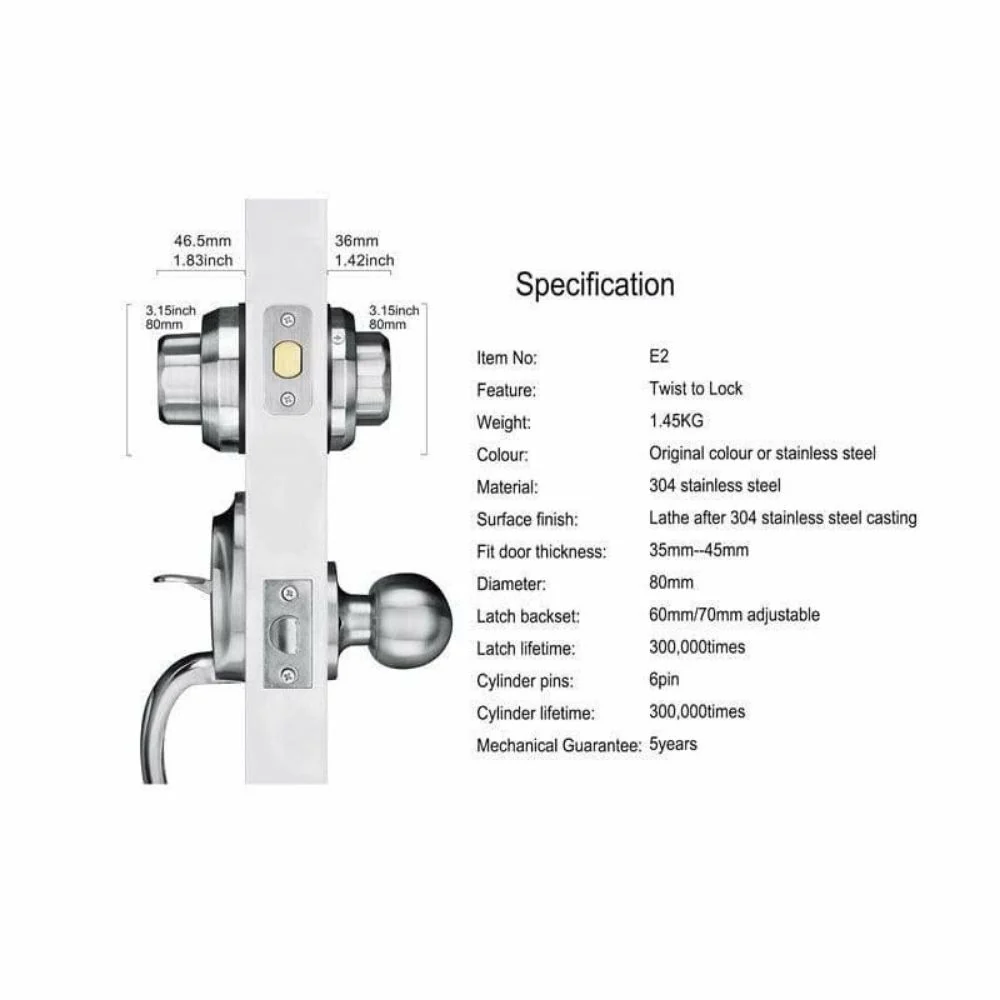 Easilok Twin-Lock Keyed Alike Combo Dimple Keyway | ESK-E2-Black - Image 5