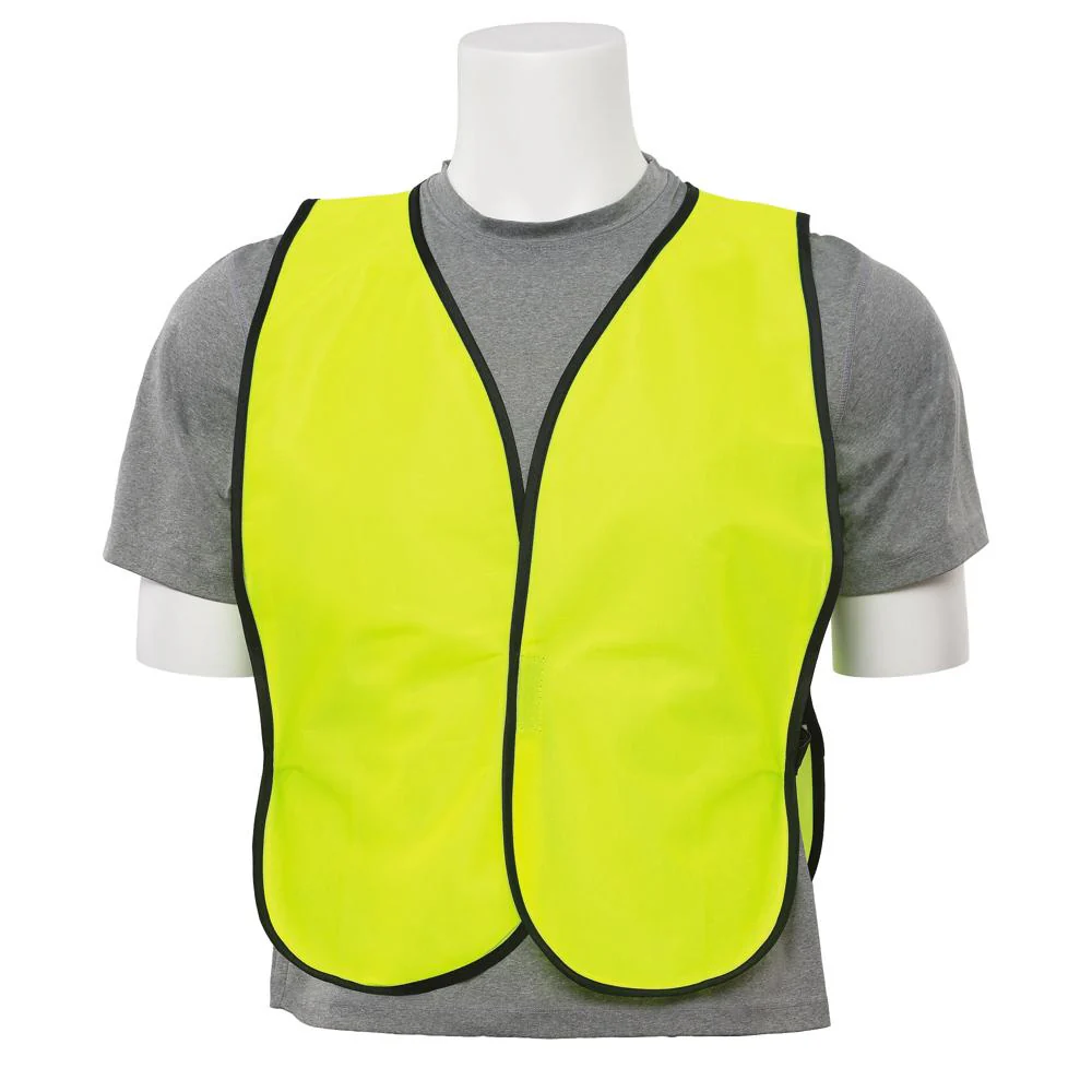 ERB Safety S19 Tight-Weave Non-ANSI Safety Vest (One-Size-Fits-Most), Hi-Viz Lime Pack of 24 | ERB-14098