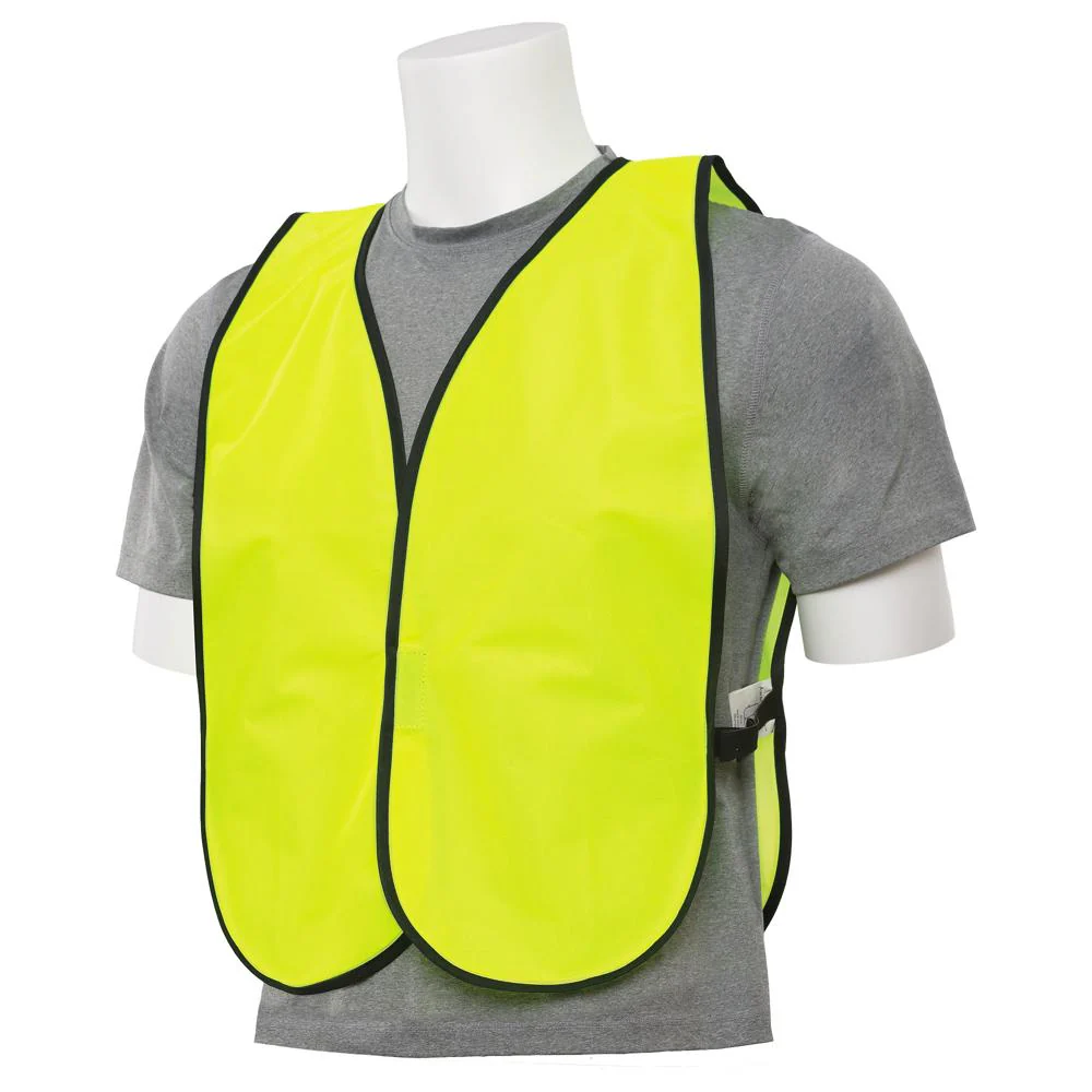 ERB Safety S19 Tight-Weave Non-ANSI Safety Vest (One-Size-Fits-Most), Hi-Viz Lime Pack of 24 | ERB-14098 - Image 2