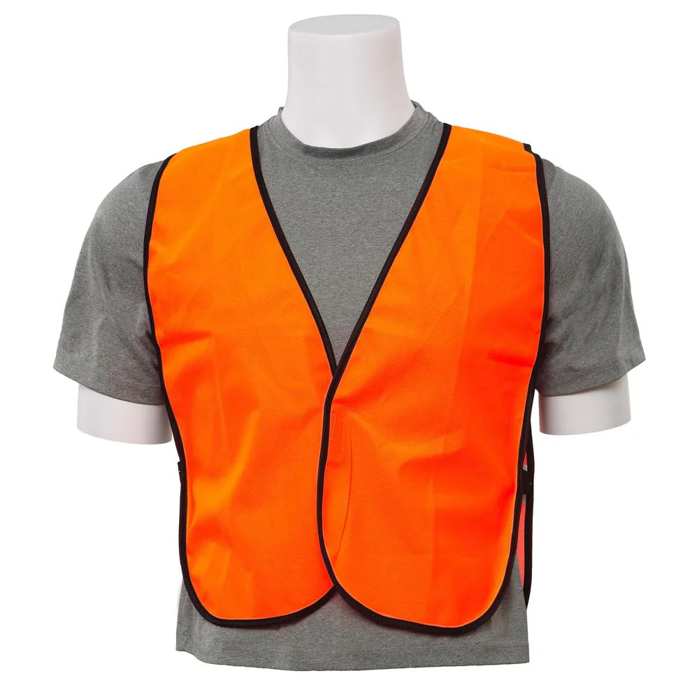 ERB Safety S19 Tight-Weave Non-ANSI Safety Vest (One-Size-Fits-Most), Hi-Viz Orange Pack of 24 | ERB-14099