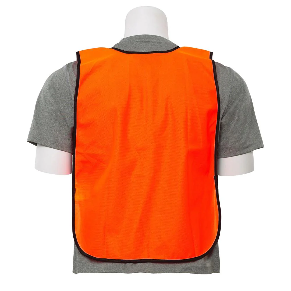 ERB Safety S19 Tight-Weave Non-ANSI Safety Vest (One-Size-Fits-Most), Hi-Viz Orange Pack of 24 | ERB-14099 - Image 4