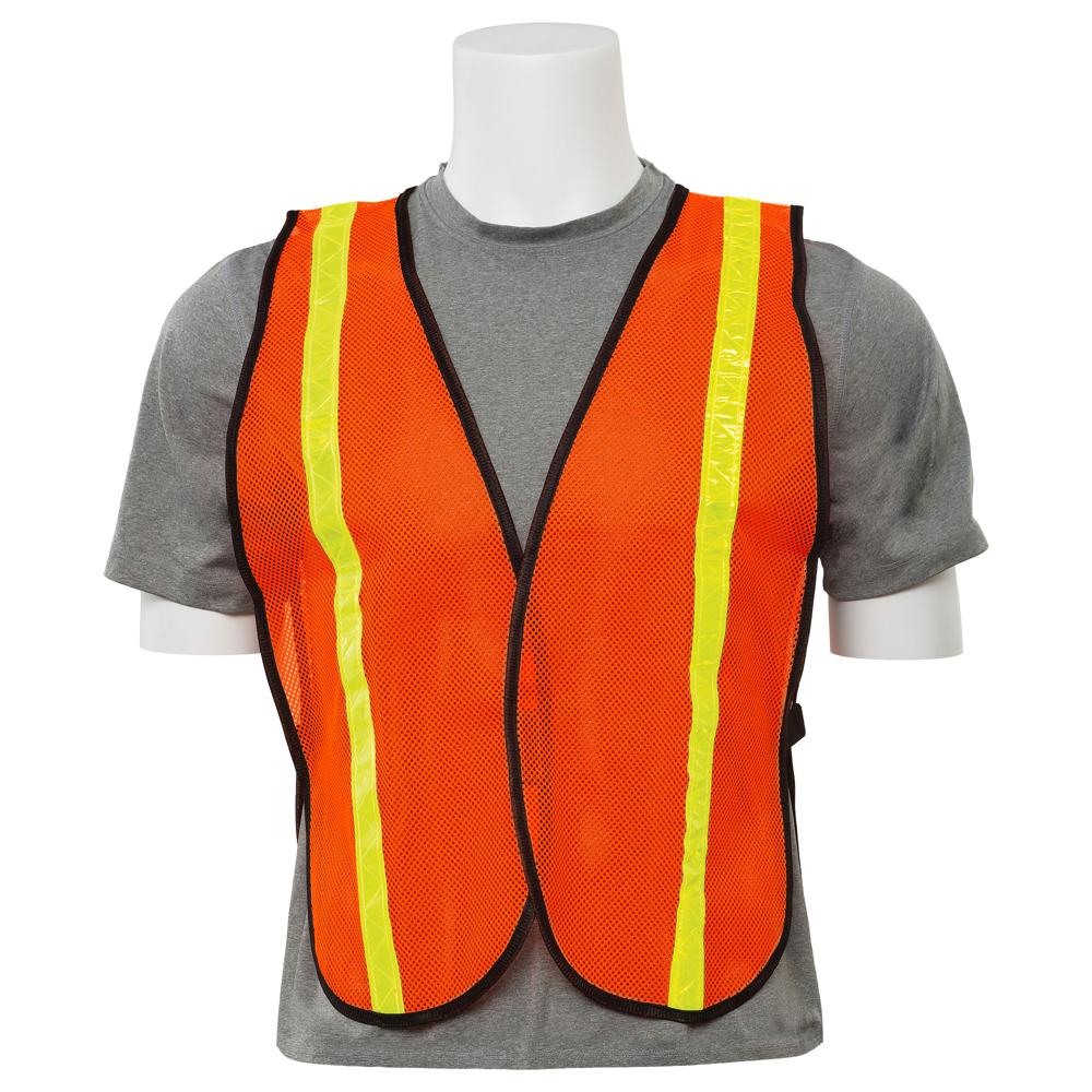 ERB Safety S18R Reflective Non-ANSI Safety Vest (One-Size-Fits-Most), Hi-Viz Orange Pack of 24 | ERB-14601