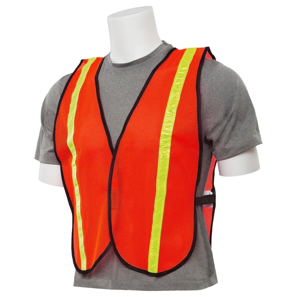 ERB Safety S18R Reflective Non-ANSI Safety Vest (One-Size-Fits-Most), Hi-Viz Orange Pack of 24 | ERB-14601 - Image 2
