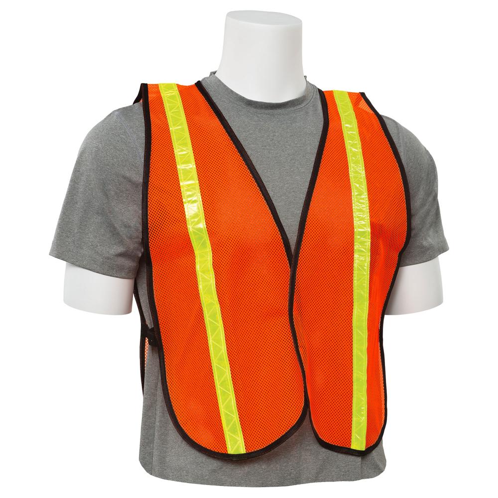 ERB Safety S18R Reflective Non-ANSI Safety Vest (One-Size-Fits-Most), Hi-Viz Orange Pack of 24 | ERB-14601 - Image 3