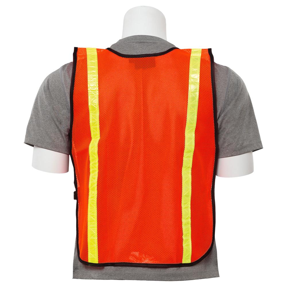 ERB Safety S18R Reflective Non-ANSI Safety Vest (One-Size-Fits-Most), Hi-Viz Orange Pack of 24 | ERB-14601 - Image 4