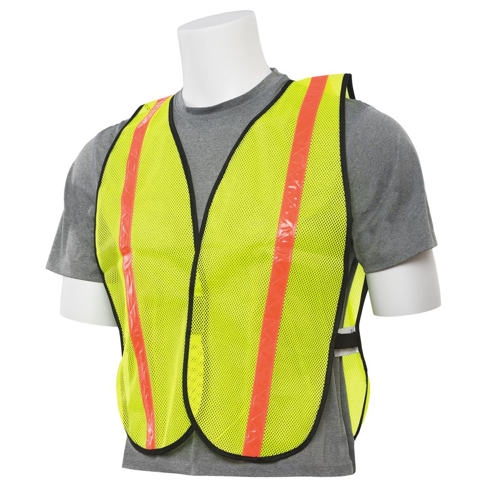 ERB Safety S18R Reflective Non-ANSI Safety Vest (One-Size-Fits-Most), Hi-Viz Lime Pack of 24 | ERB-14602 - Image 2