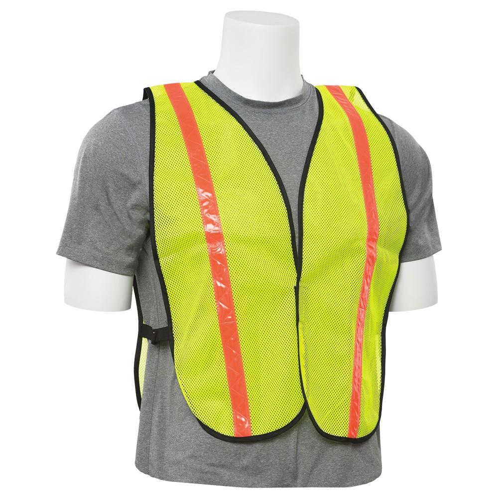 ERB Safety S18R Reflective Non-ANSI Safety Vest (One-Size-Fits-Most), Hi-Viz Lime Pack of 24 | ERB-14602 - Image 3