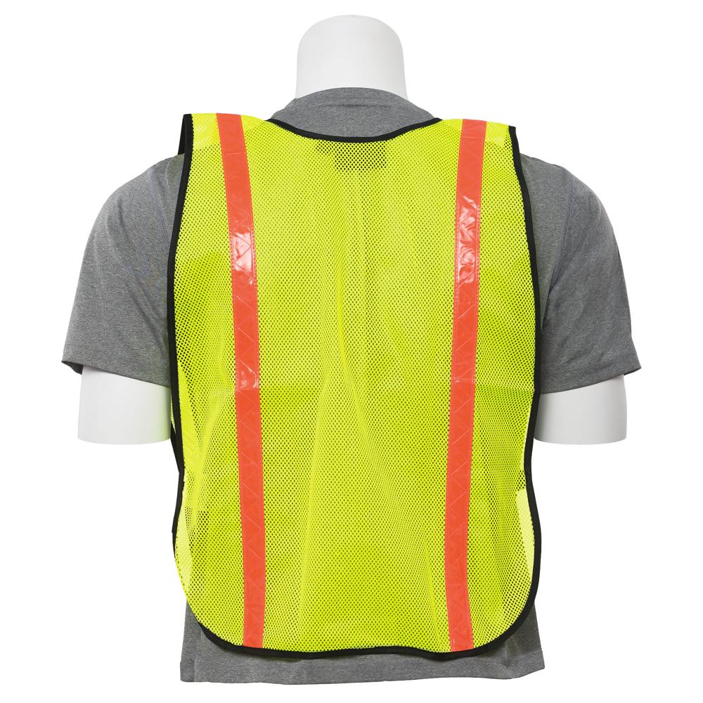 ERB Safety S18R Reflective Non-ANSI Safety Vest (One-Size-Fits-Most), Hi-Viz Lime Pack of 24 | ERB-14602 - Image 4