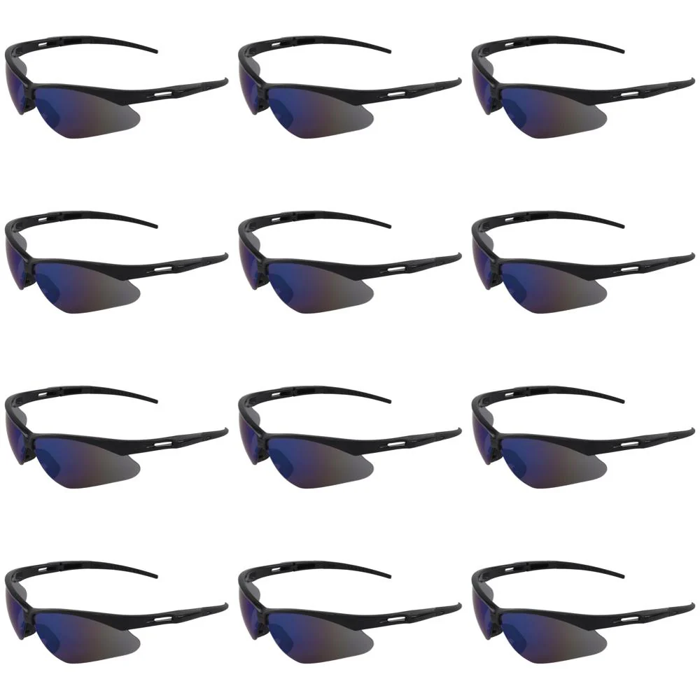 ERB Safety Octane Safety Glasses - Blue Mirror Lenses (Black Temples) Pack of 24 | ERB-15332 - Image 3