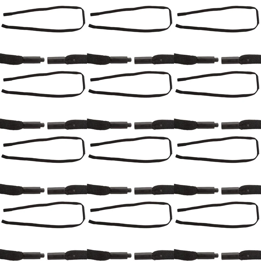 ERB Safety 42-1 19.5" Break-Away Spectacle Strap, Deluxe Black (Pack of 60) | ERB-15708 - Image 2