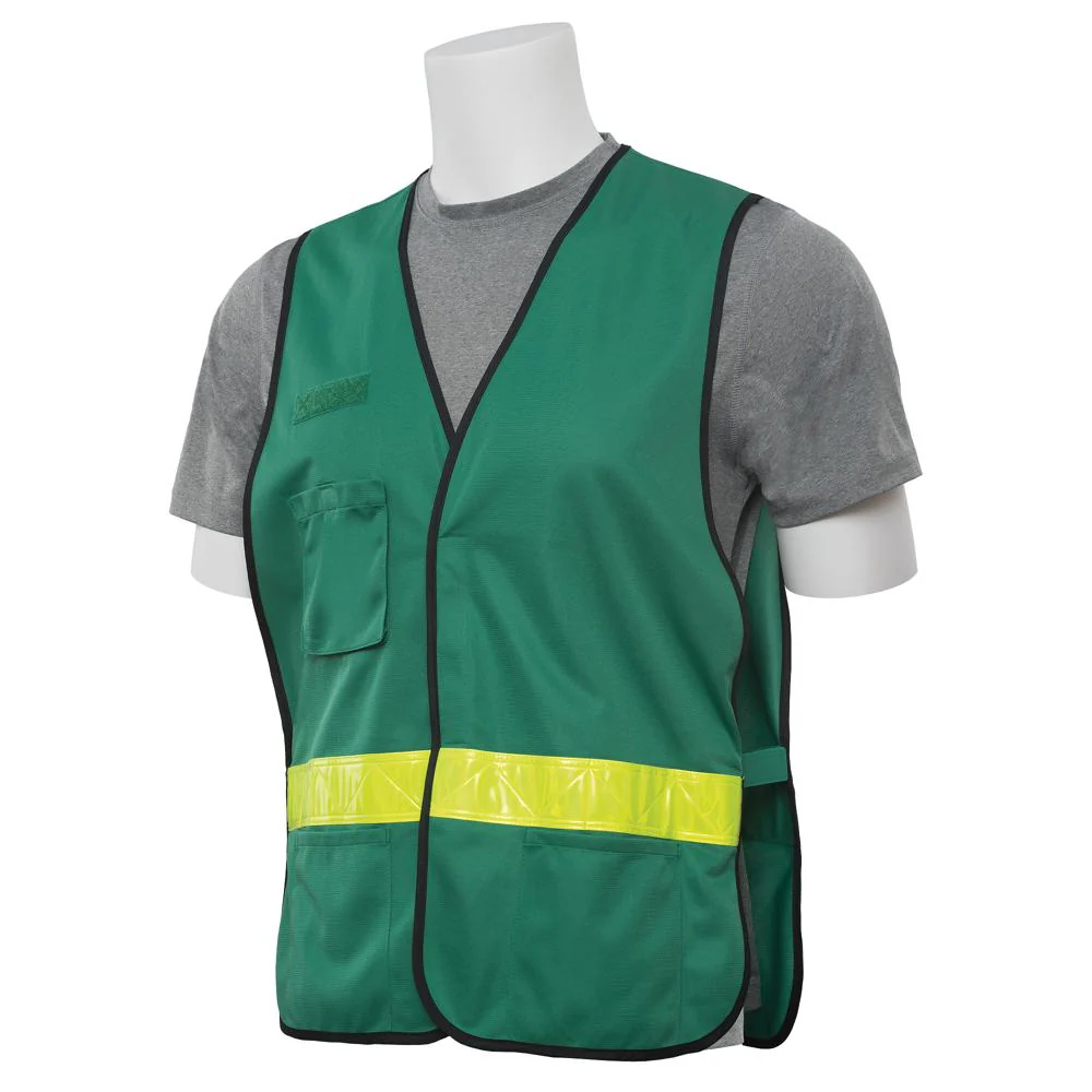 ERB Safety S179 Non-ANSI CERT Green Safety Vest, One-Size-Fits-Most (Green) Pack of 12 | ERB-61703 - Image 2