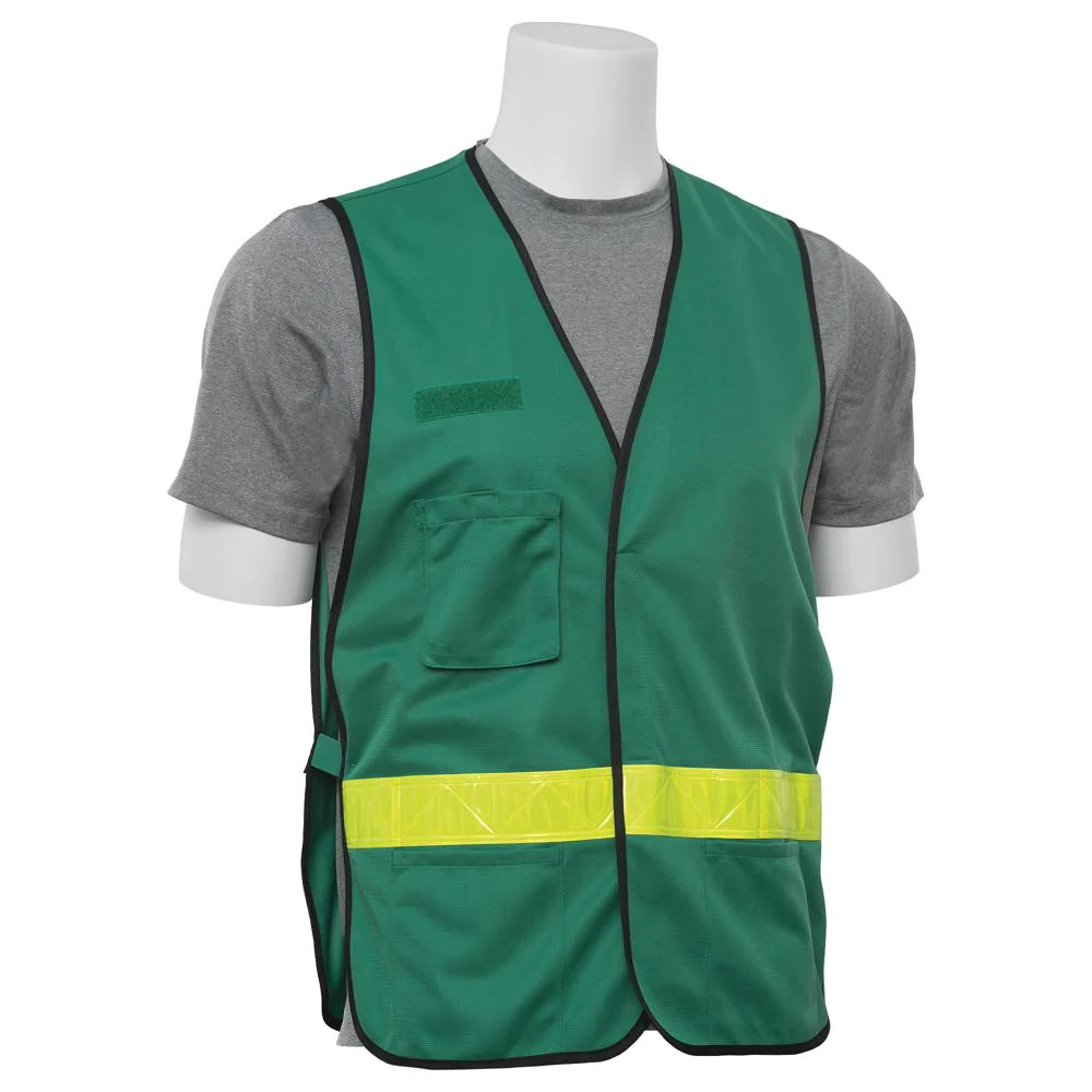 ERB Safety S179 Non-ANSI CERT Green Safety Vest, One-Size-Fits-Most (Green) Pack of 12 | ERB-61703 - Image 3