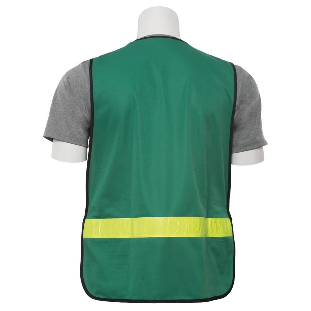 ERB Safety S179 Non-ANSI CERT Green Safety Vest, One-Size-Fits-Most (Green) Pack of 12 | ERB-61703 - Image 4