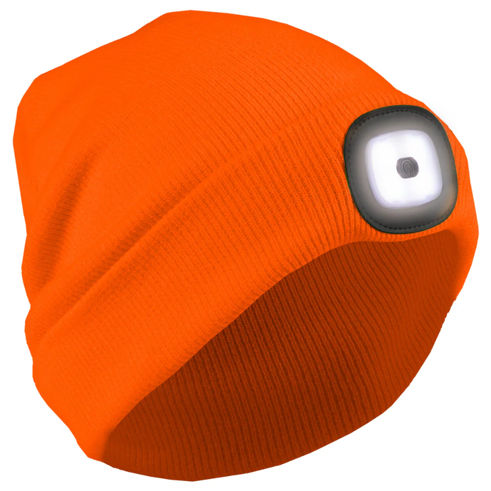 ERB Safety S109LED Knit Cap with Led Light (Hi-Viz Orange) Pack of 12 | ERB-63145