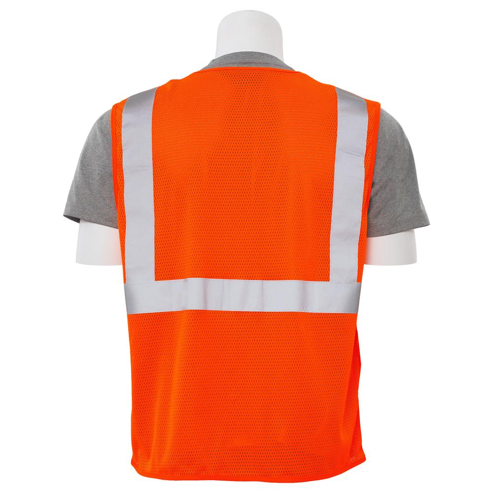 ERB Safety S169 Type R, Class 2 Surveyor Safety Vest Mesh (Hi-Viz Orange) Pack of 7 - Image 4