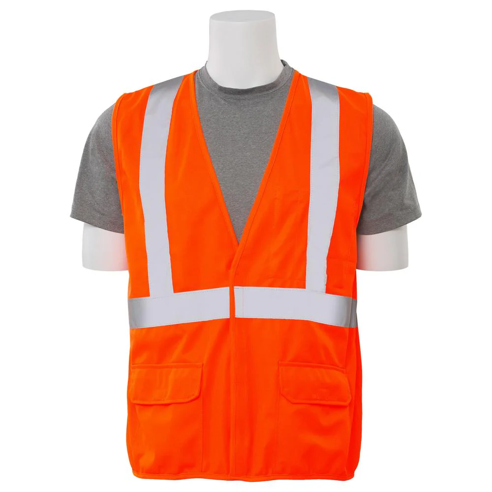 ERB Safety S190 Type R, Class 2 Flame Retardant Safety Vest (Hi-Viz Orange) Pack of 12