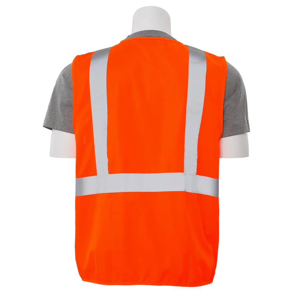ERB Safety S190 Type R, Class 2 Flame Retardant Safety Vest (Hi-Viz Orange) Pack of 12 - Image 4