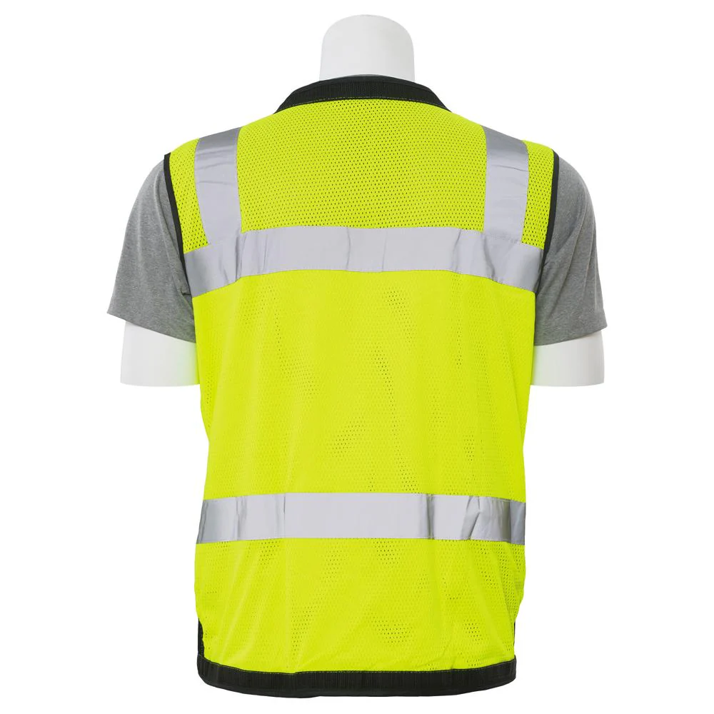 ERB Safety S251 Type R, Class 2 Premium Surveyor Safety Vest with Grommets and Tablet/Clipboard Pocket (Hi-Viz Lime) Pack of 3 - Image 4
