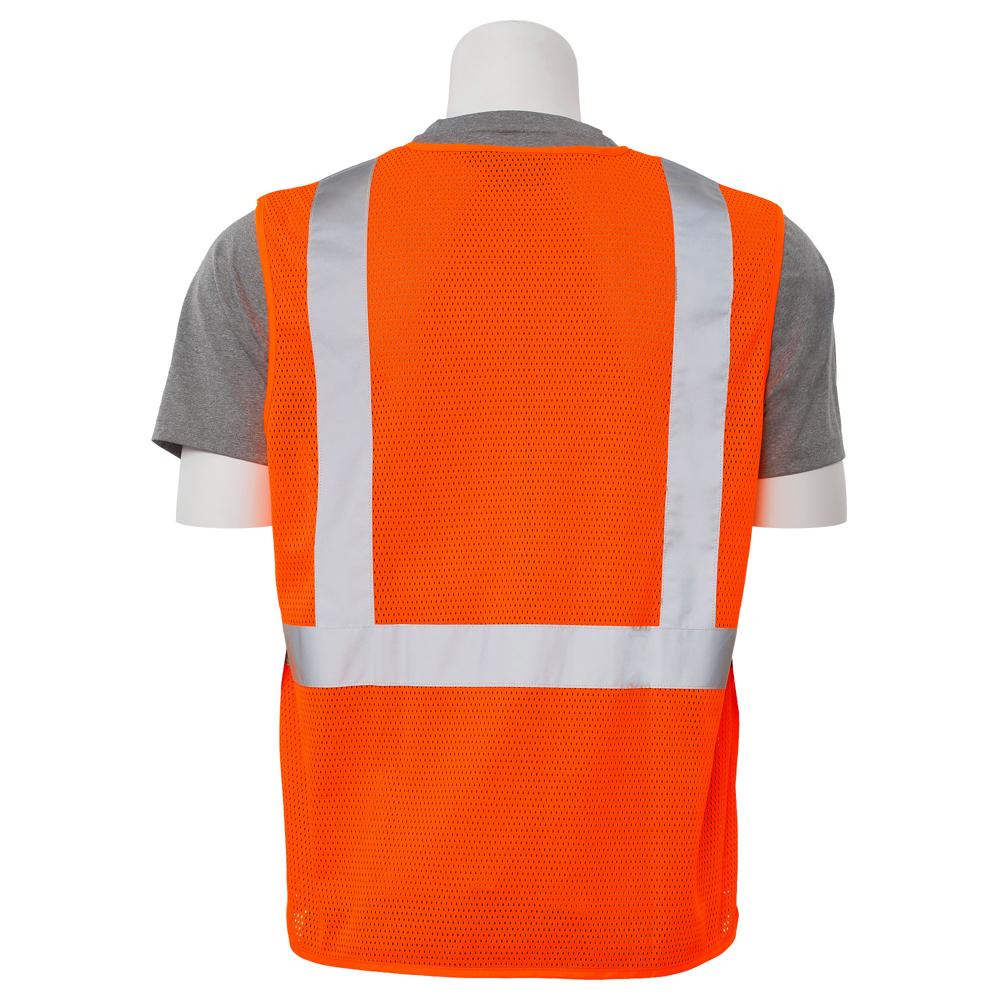 ERB Safety S362P Type R, Class 2 Economy Mesh Safety Vest with Pockets (Hi-Viz Orange) Pack of 24 - Image 4