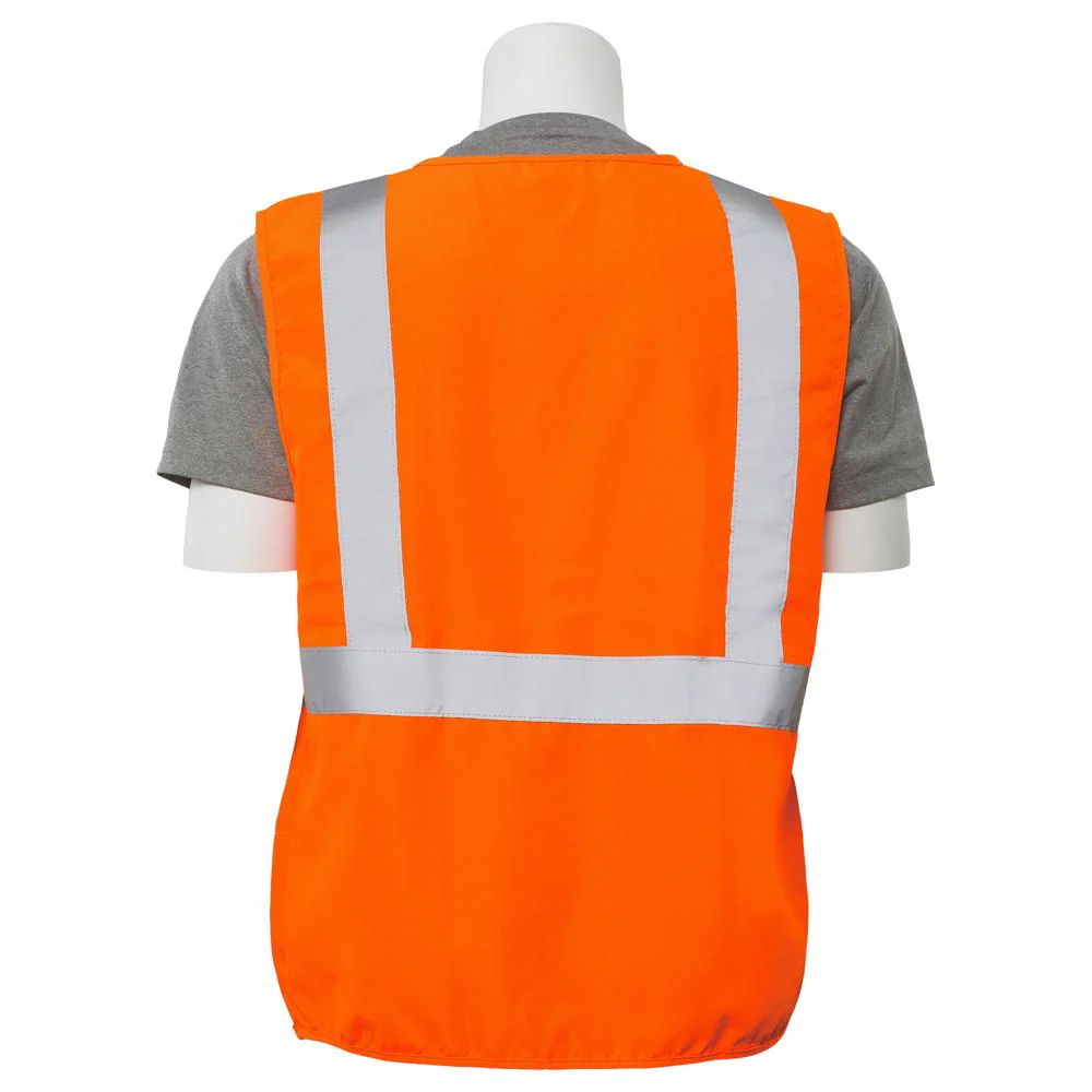 ERB Safety S388Z Type R, Class 2 Oxford Zip Front Safety Vest (Hi-Viz Orange) Pack of 12 - Image 4