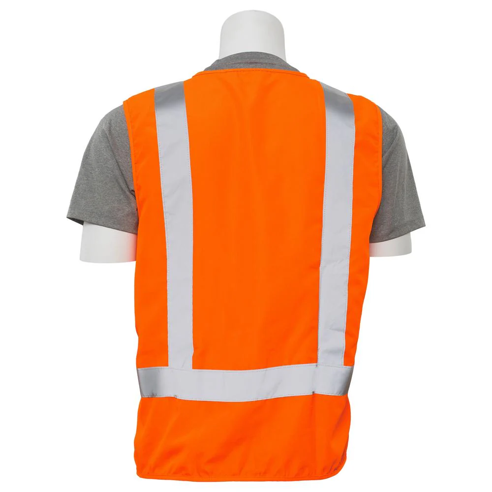ERB Safety S414 Type R, Class 2 Surveyor Multi-Pocket Safety Vest (Hi-Viz Orange) Pack of 12 - Image 4