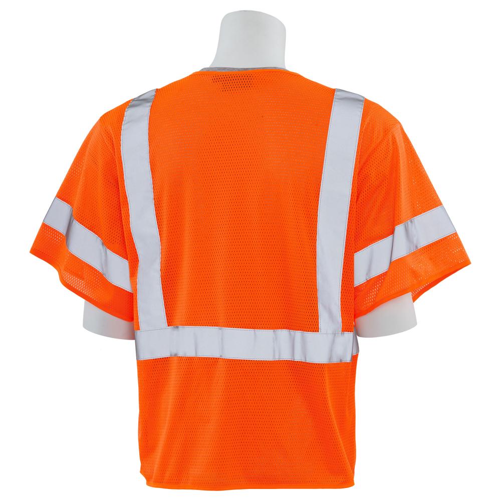ERB Safety S662 Type R, Class 3 No Pockets Mesh Safety Vest (Hi-Viz Orange) Pack of 12 - Image 4