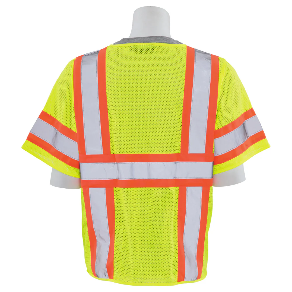 ERB Safety S683P Class 3 Mesh Vest (Hi-Viz Lime) Pack of 7 - Image 3