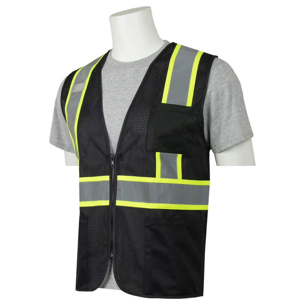 ERB Safety S863C Non-Ansi Mesh Vest (Black) Pack of 12 - Image 2