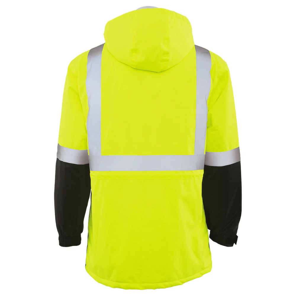ERB Safety W144 Class 3 Black Bottom Parka (Hi-Viz Lime) Pack of 2 - Image 4