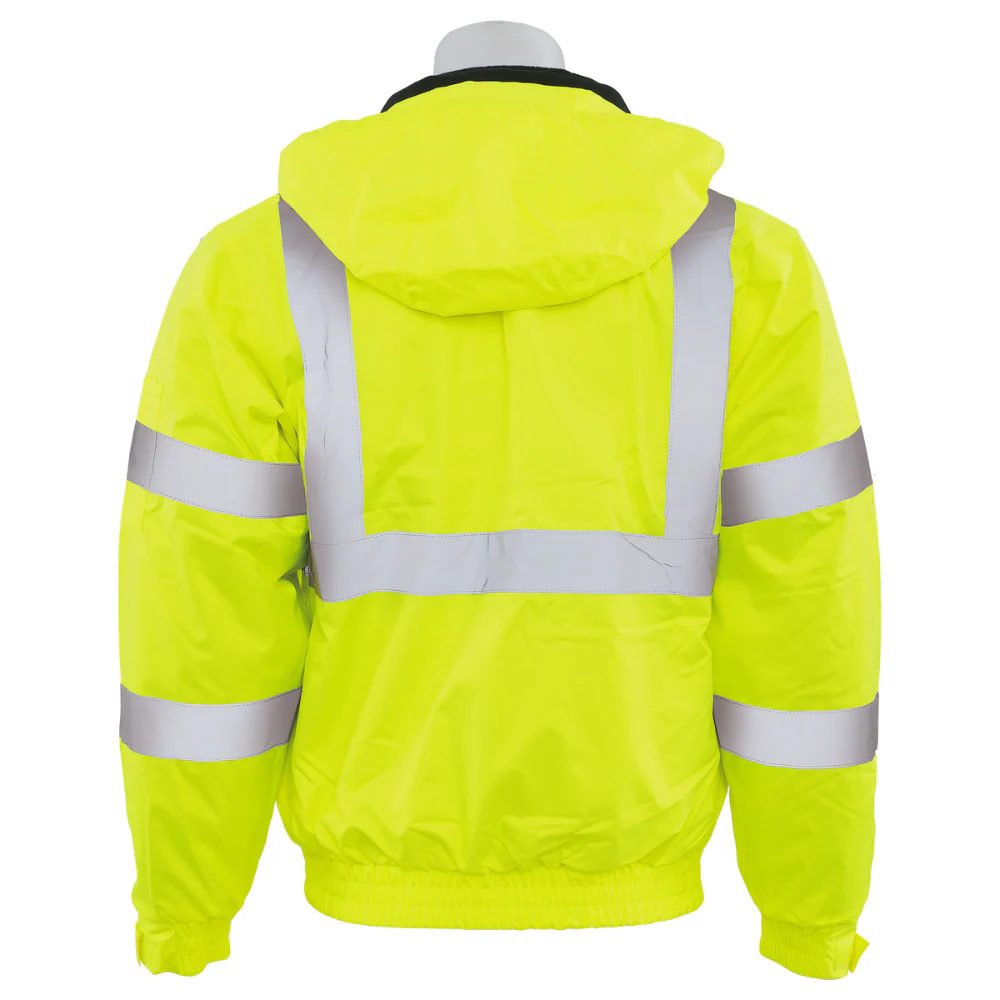 ERB Safety W510 3-in-1 Bomber Jacket (Hi-Viz Lime) Pack of 2 - Image 4