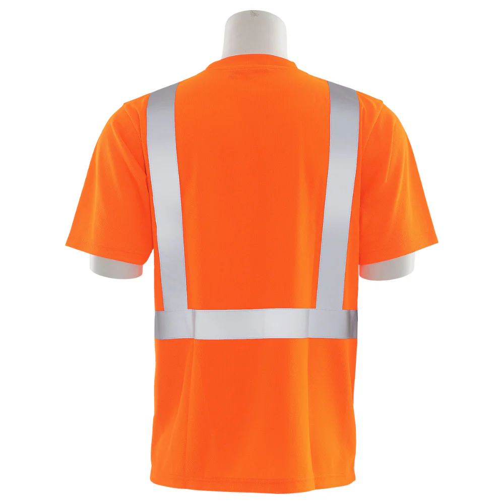ERB Safety 9006SB Class 2 Short Sleeved T-shirt with Black Bottom (Hi-Viz Orange) Pack of 6 - Image 3