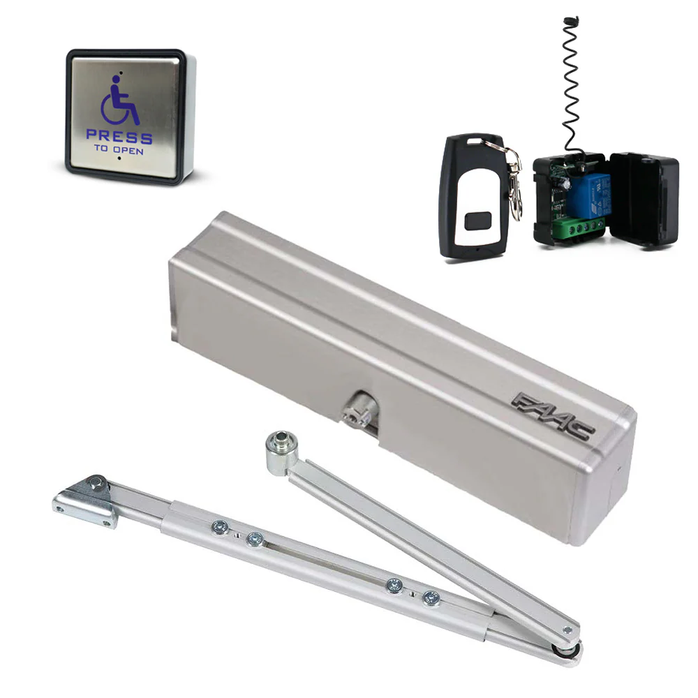 FAAC 950N2 Electric Door Opener with Articulated Pushing Arm Kit | FAA-950N2-PUSH